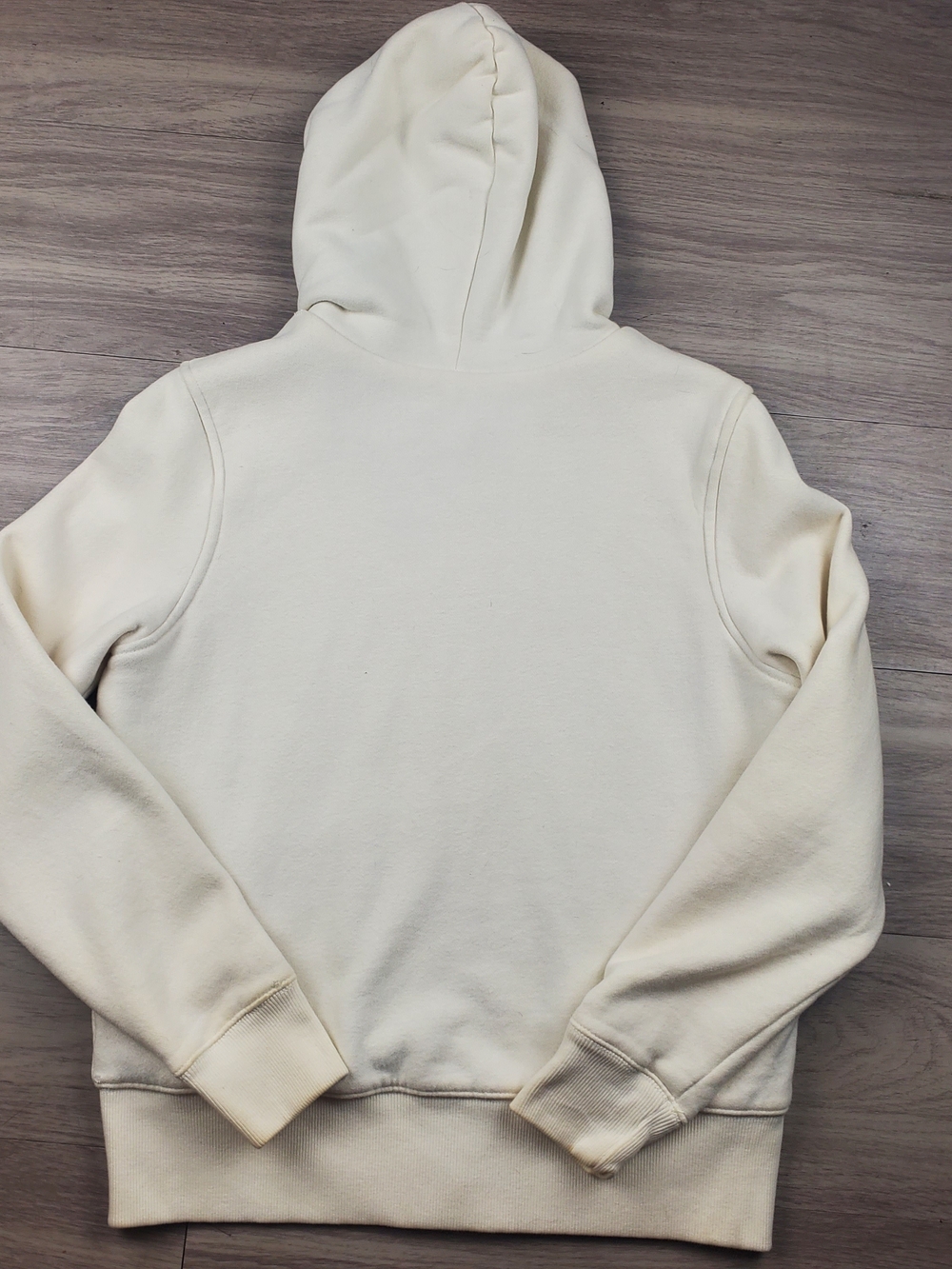 Old Navy Active Girls L Cream Full Zip Hooded Jacket Gray Lined - Picture 10 of 11